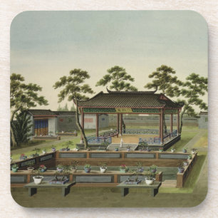 Porta-copo Cena do jardim, c.1820-40 (w/c no papel) 4