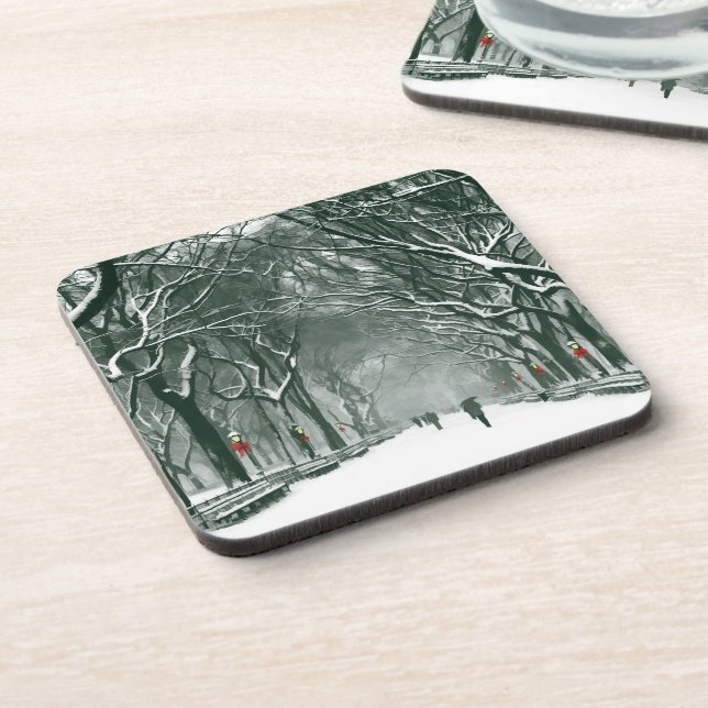 Porta-copo Central Park Snowy Path (Left Side)