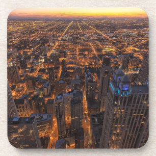 Porta-copo Centro de Chicago no por do sol