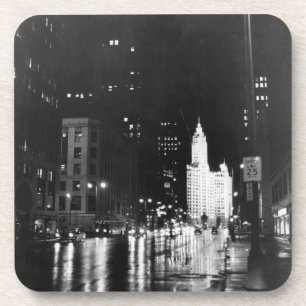 Porta-copo cerca de 1954: Da vista uma avenida de Michigan