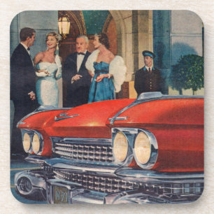 Porta-copo cerca de 1960 Cadillac vermelho