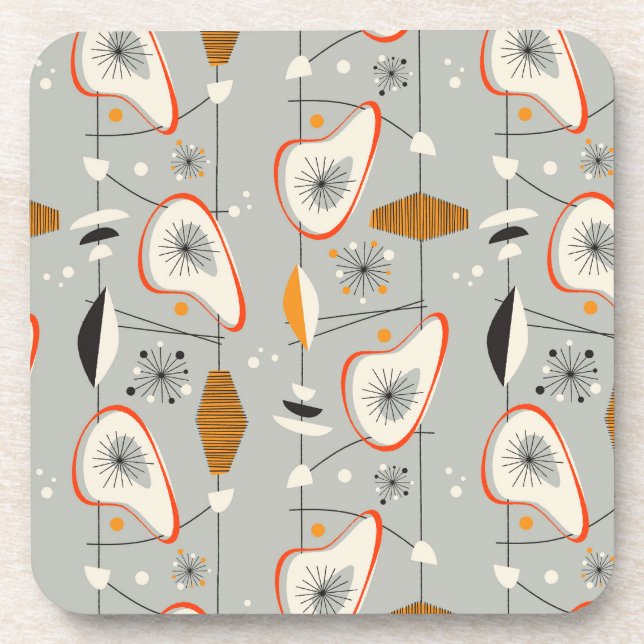 Porta-copo Cerceta geométrica & teste padrão azul (Frente)