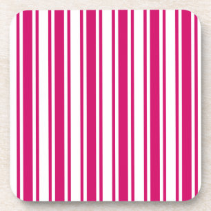 Porta-copo Cerise e faixas brancas de doces