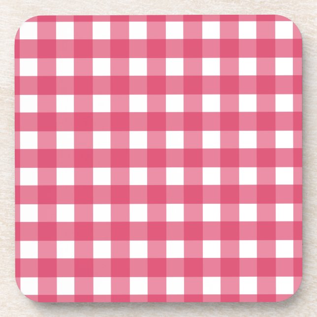 Porta-copo Cerise Gingham (Frente)