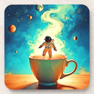 Porta-copo Cerveja Cósmica: Sonho de Café do Astronauta