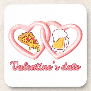 Porta-copo Cerveja de pizza de data de dia de os namorados