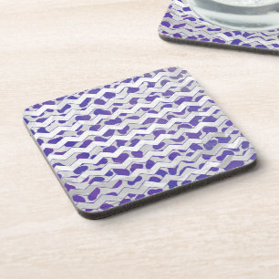 Porta-copo Cevron Dalmatian Roxo e Branco