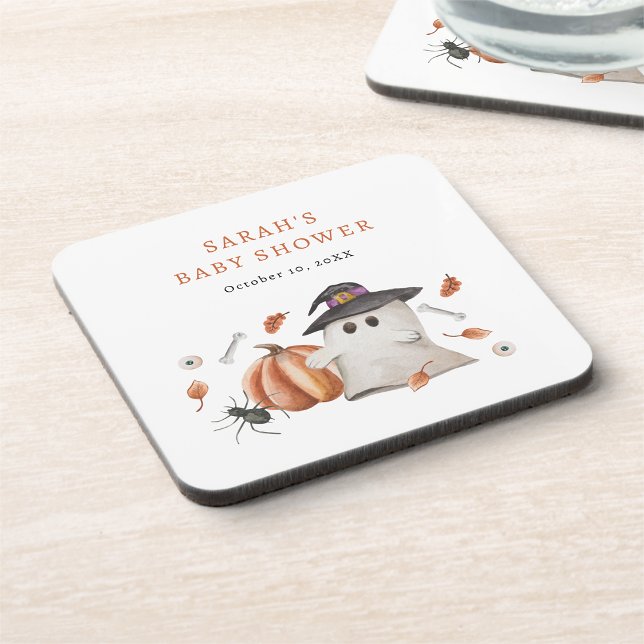 Porta-copo Chá de Bebê de Halloween (Halloween Baby Shower Beverage Coaster
)