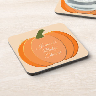 Porta-copo Chá de fraldas de abóbora neutro de sexo laranja