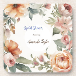 Porta-copo Chá de panela Mínimo de Flores de Cores d'Água