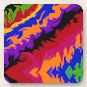 Porta-copo Chamas em Cores Abstratas