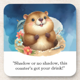 Porta-copo Chapas de papel para o Dia da Marmota