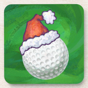 Porta-copo Chapéus de Natal de Golf Ball