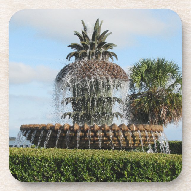 Porta-copo Charleston SC Pineapple Fountain Portas copos (Frente)