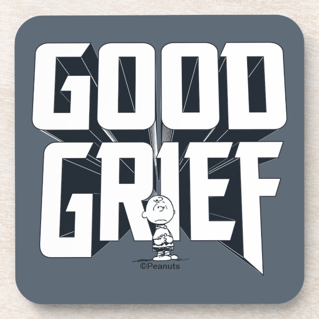 Porta-copo Charlie Brown "Good Grief" Rock Banda Tee Graphic (Frente)