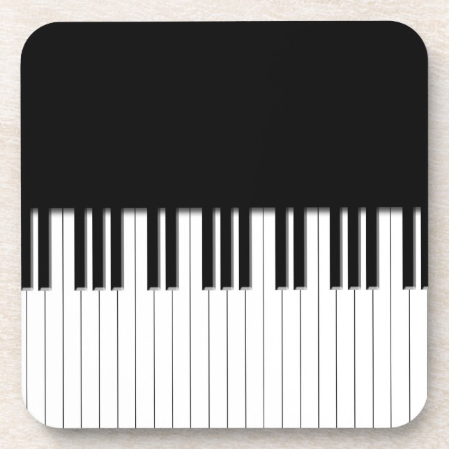 Porta-copo Chaves de teclado do piano (Frente)
