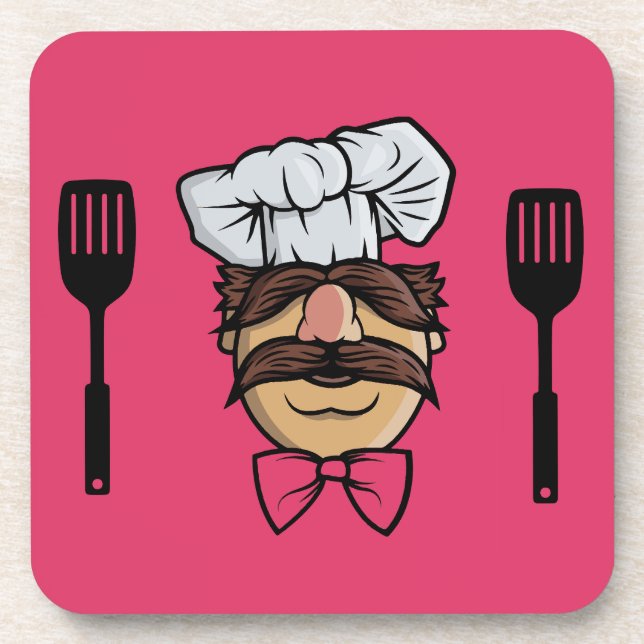 Porta-copo Chef Sueco Engraçado (Frente)