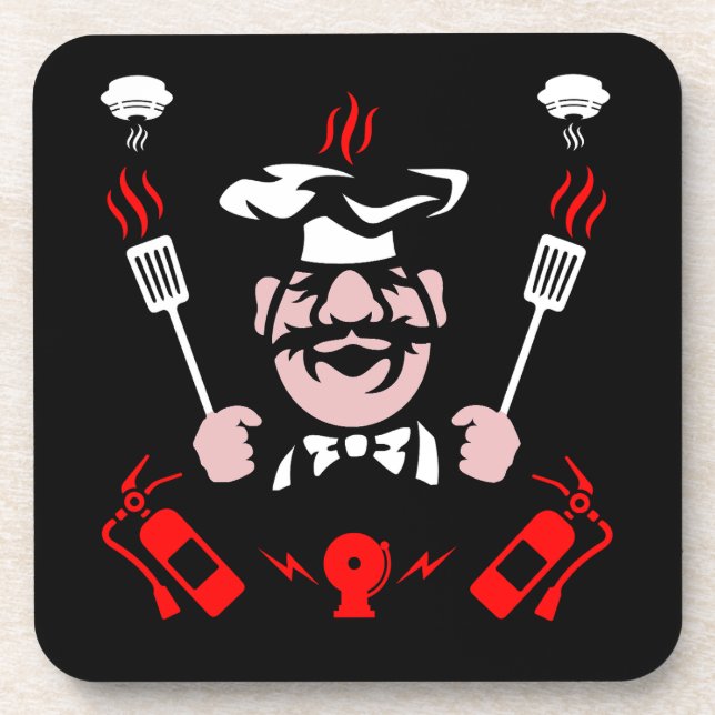 Porta-copo Chef Sueco Engraçado (Frente)