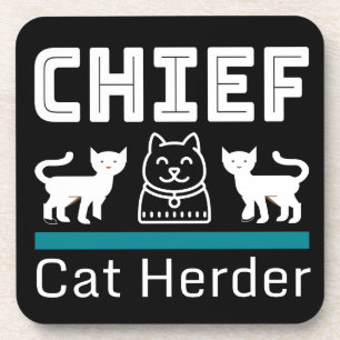 Porta-copo Chefe Cat Herder Funny