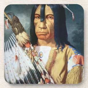 Porta-copo Chefe do nativo americano das pessoas do Cree de