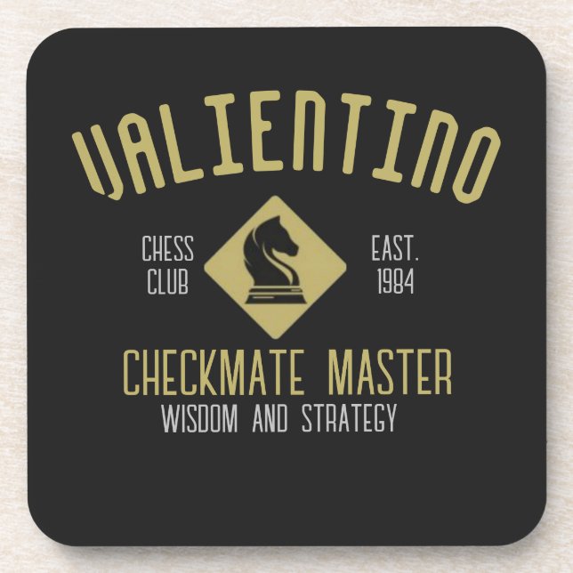 Porta-copo Chess  master horse custom name chessman (Frente)