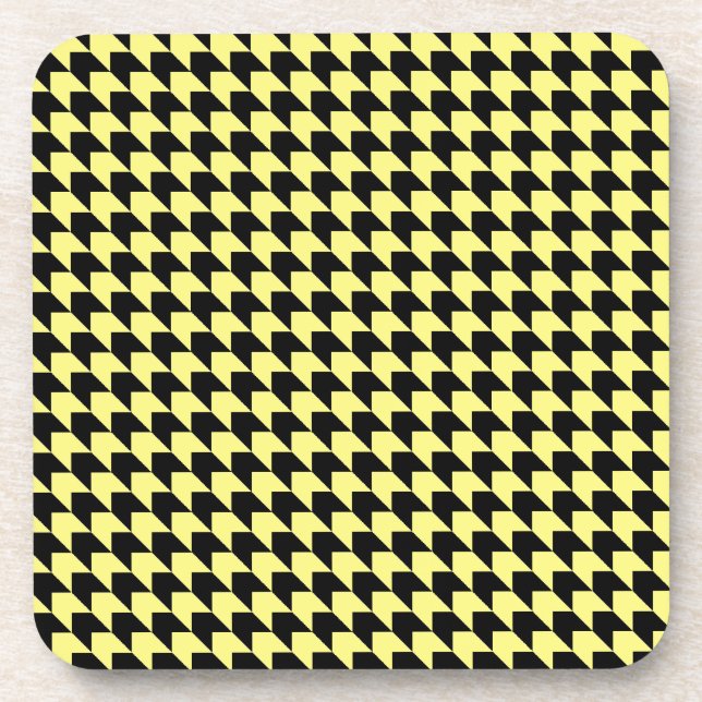 Porta-copo Chevron verifica amarelo e preto (Frente)
