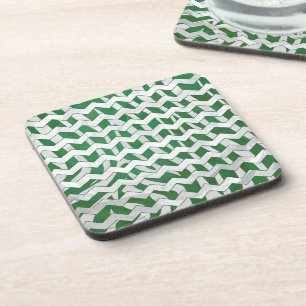 Porta-copo Chevron Zebra Green e White Impressão