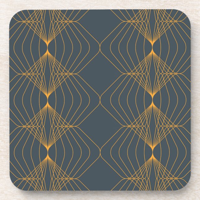 Porta-copo Chic, elegante, simples padrão gráfico geométrico (Frente)