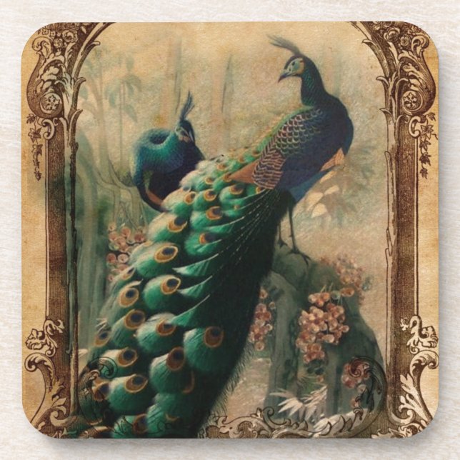 Porta-copo chic floral francês moderno país de colheita (Frente)