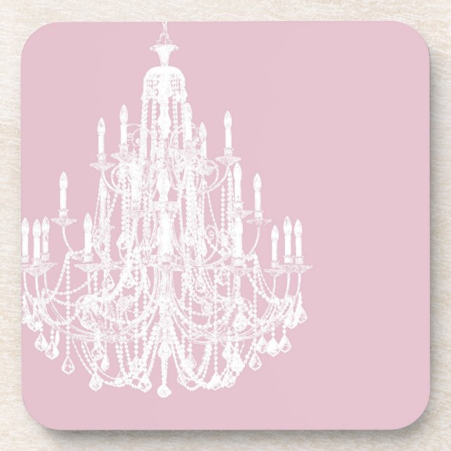 Porta-copo Chic Pink Chandelier (Frente)