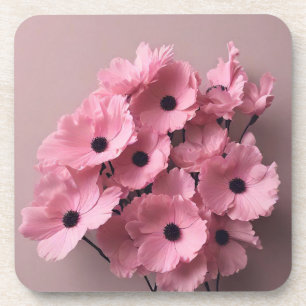Porta-copo Chic rosa floral aquarela nupcial
