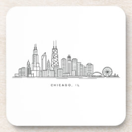 Porta-copo Chicago IL Cityscape Illustration