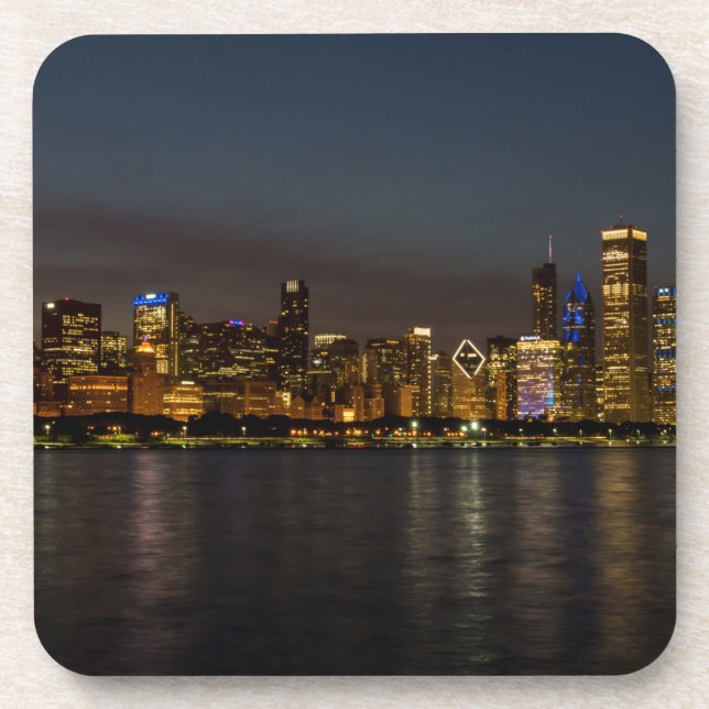Porta-copo Chicago Night Cityscape (Frente)