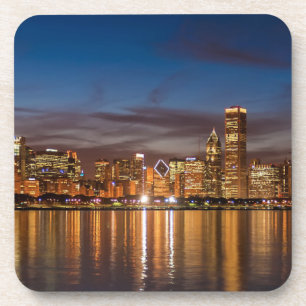 Porta-copo Chicago Skyline À Noite