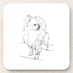 Porta-copo Chihuahua de Cabelo Longo - Ilustração Minimalista