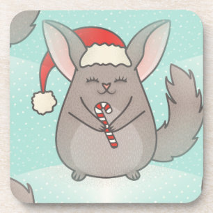 Porta-copo chinchillas de natal
