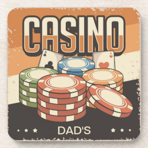 Porta-copo Chips do dia de os pais Casino Poker