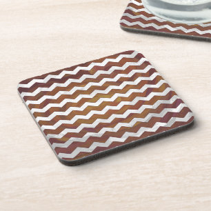 Porta-copo Chocolate Carmel Swirl Chevron Patterno