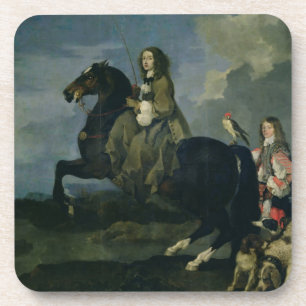 Porta-copo Christina da suecia (1626-89) a cavalo, 1653 (