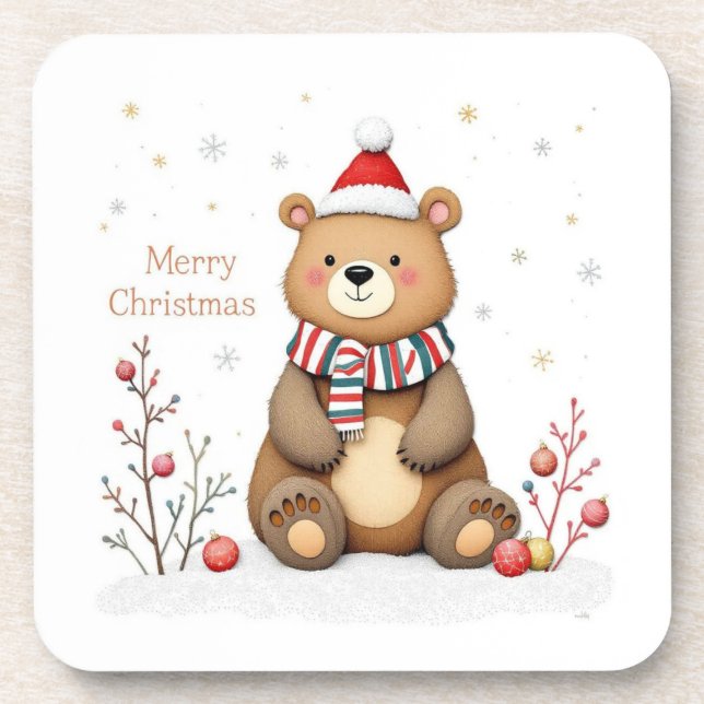 Porta-copo Christmas Bear (Frente)