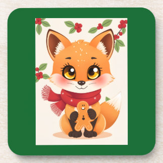 Porta-copo Christmas Fox decor