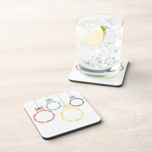 Porta-copo Christmas Ornaments Text Design (Lado Direito)