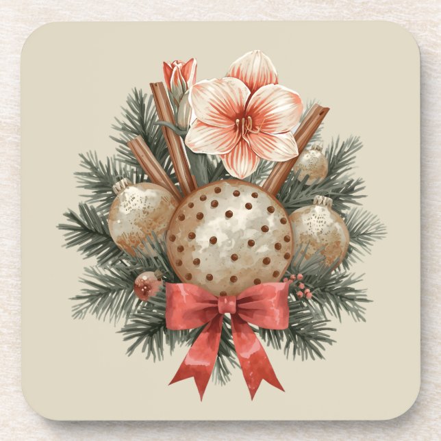 Porta-copo Christmas Panettone Arrangement (Frente)