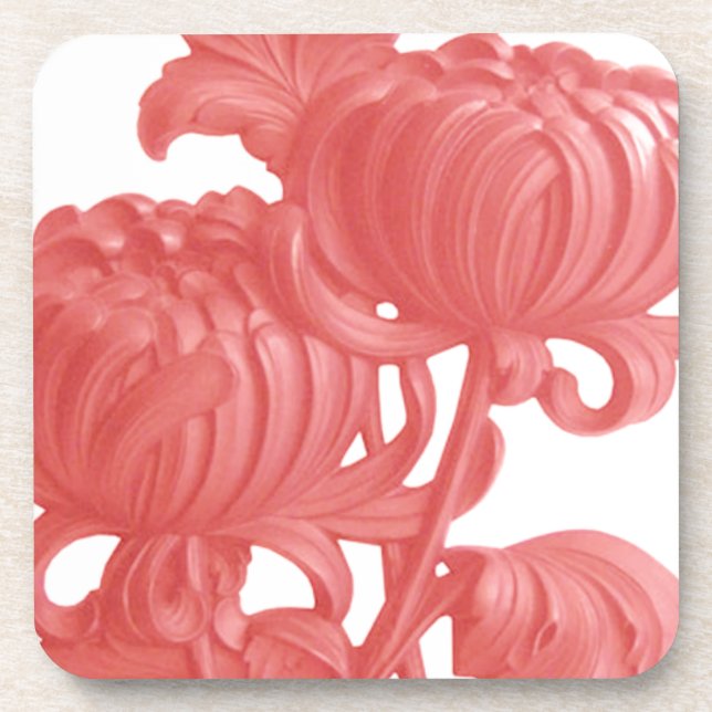 Porta-copo Chrysanthemum Rosa (Frente)