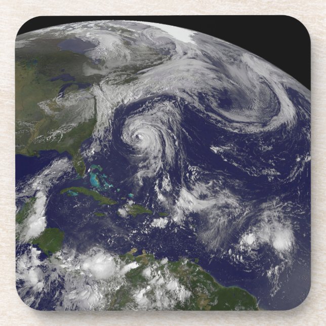 Porta-copo Ciclones Tropicais Katia, Lee, Maria E Nate. (Frente)