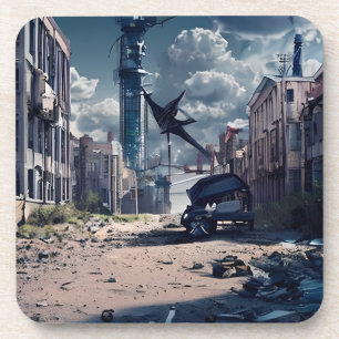 Porta-copo Cidade abandonada Posto Apocalypse Dystopian Wor