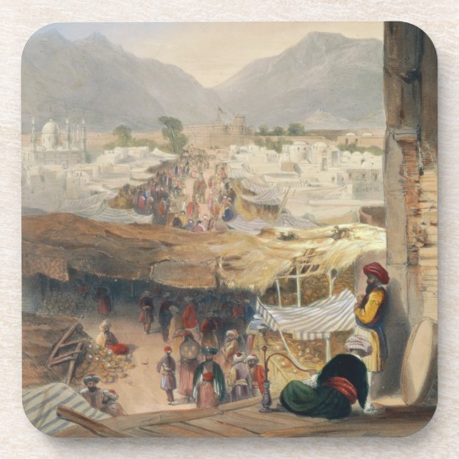 Porta-copo Cidade de Kandahar, de seu bazar principal e de (Frente)