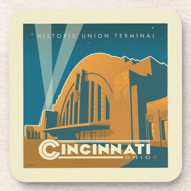 Porta-copo Cincinnati, Ohio | Terminal histórico da União (Frente)
