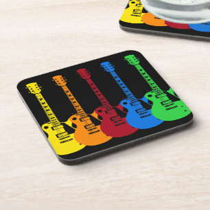 Porta-copo Cinco guitarra elétricas