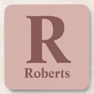 Porta-copo Cinnamon Rosa inicial/nome/família